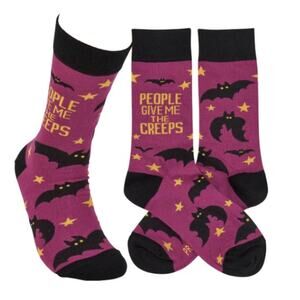Primitives by Kathy "People Give Me the Creeps" Halloween Socks - NWT